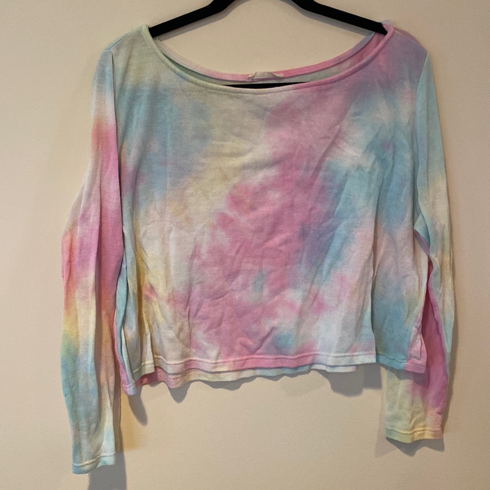 Tye dye cropped sweater